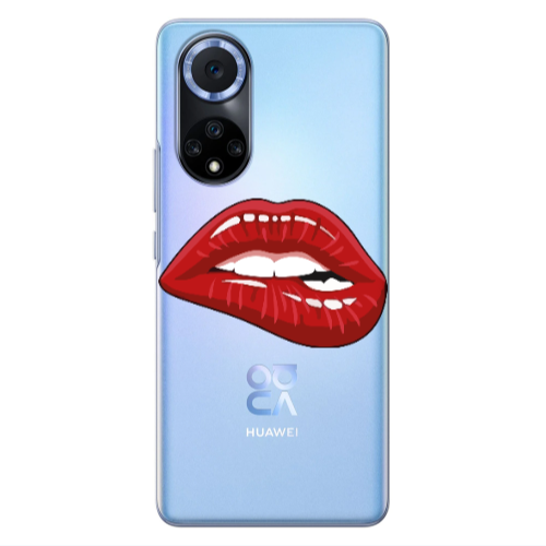 Huawei Nova 9 Shiny Lips Transparent Silicone TPU Θήκη