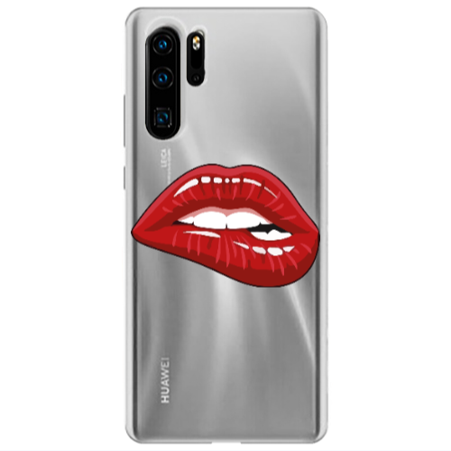 Huawei P30 Pro Shiny Lips Transparent Silicone TPU Θήκη