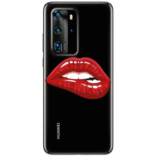 Huawei P40 Pro Shiny Lips Transparent Silicone TPU Θήκη