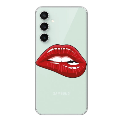Samsung S23FE Shiny Lips Transparent Silicone TPU Θήκη