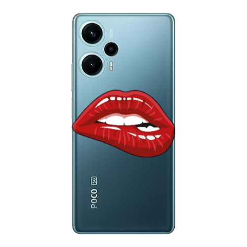Xiaomi Poco F5 Shiny Lips Transparent Silicone TPU Θήκη