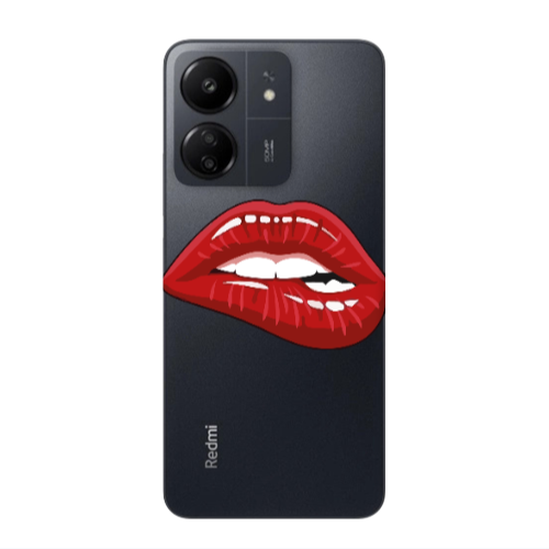 Xiaomi Redmi 13C Shiny Lips Transparent Silicone TPU Θήκη