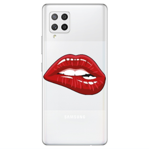 Samsung A42 5G Shiny Lips Transparent Silicone TPU Θήκη