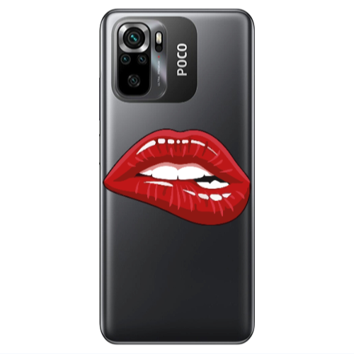 Xiaomi Poco M5 s Shiny Lips Transparent Silicone TPU Θήκη