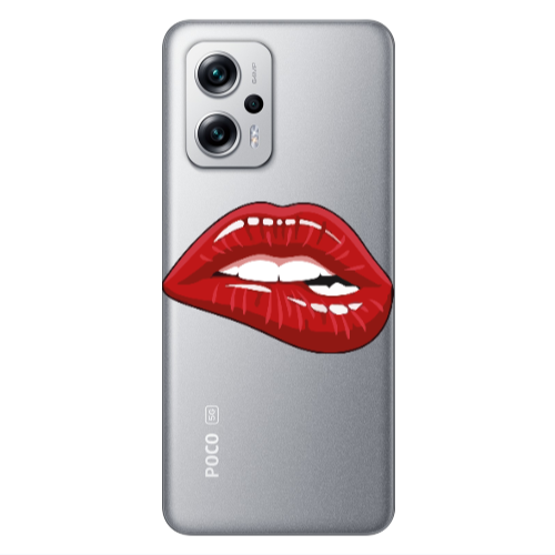 Xiaomi Poco X4 GT Shiny Lips Transparent Silicone TPU Θήκη