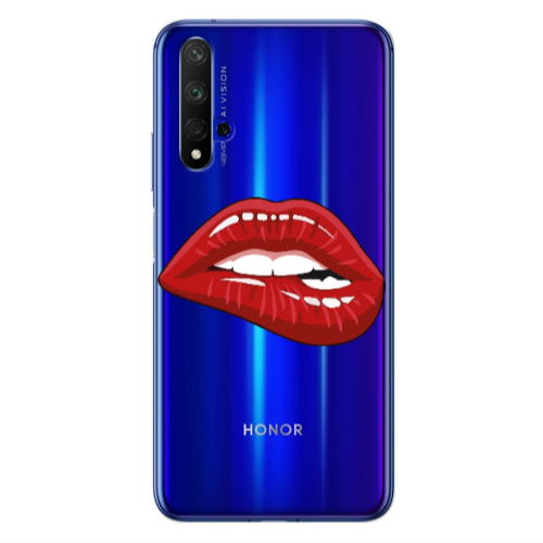 Huawei Nova 5 T Shiny Lips Transparent Silicone TPU Θήκη