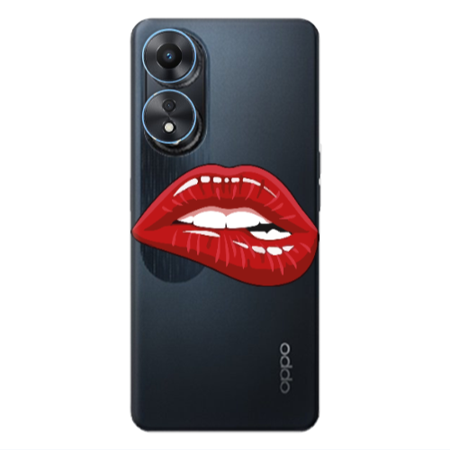 Oppo A 98 Shiny Lips Transparent Silicone TPU Θήκη