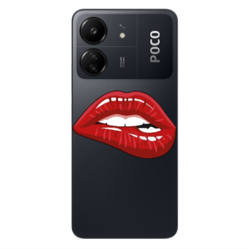 Xiaomi Poco C65 Shiny Lips Transparent Silicone TPU Θήκη