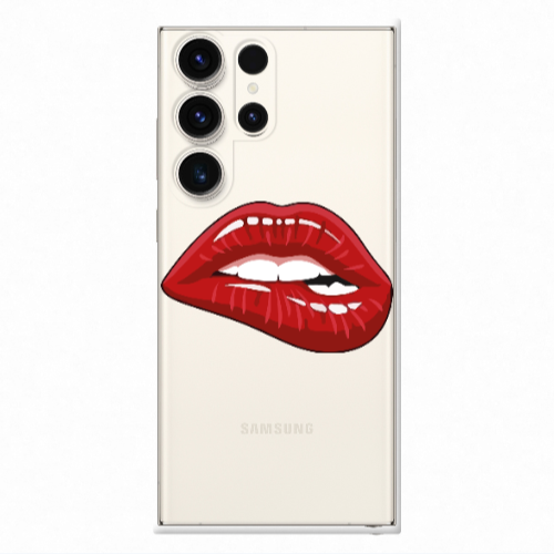 Samsung S24 Ultra Shiny Lips Transparent Silicone TPU Θήκη