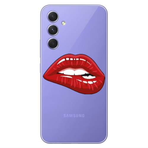 Samsung A35 Shiny Lips Transparent Silicone TPU Θήκη