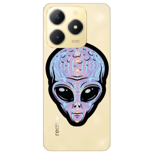 Realme C61 Alien Transparent Silicone TPU Θήκη