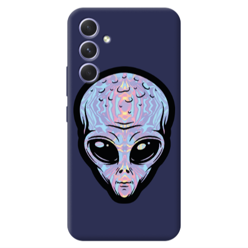 Samsung A56 Alien Dark blue Colored Silicone TPU Θήκη