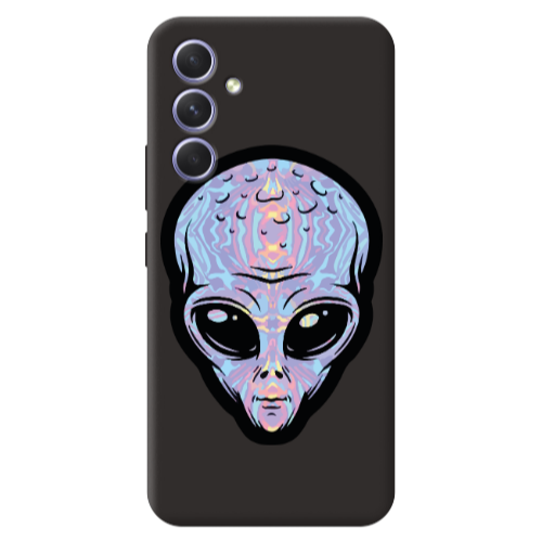 Samsung A56 Alien Black Colored Silicone TPU Θήκη