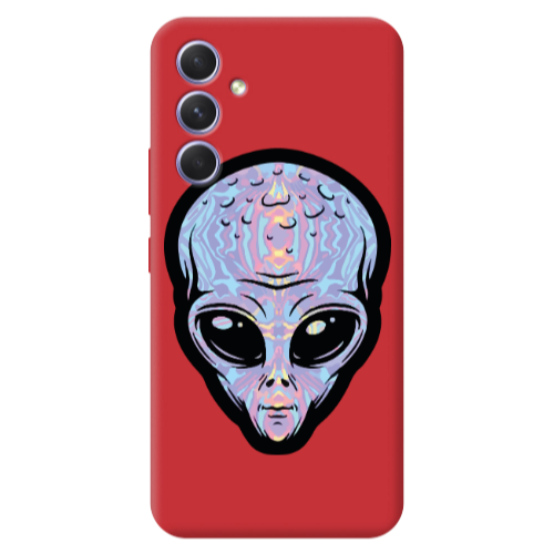 Samsung A56 Alien Red Colored Silicone TPU Θήκη