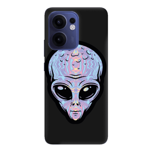 Oppo Reno13 FS Alien Black Colored Silicone TPU Θήκη