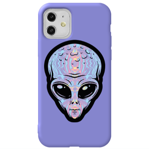Apple iPhone 11  Alien Purple Colored Silicone TPU Θήκη