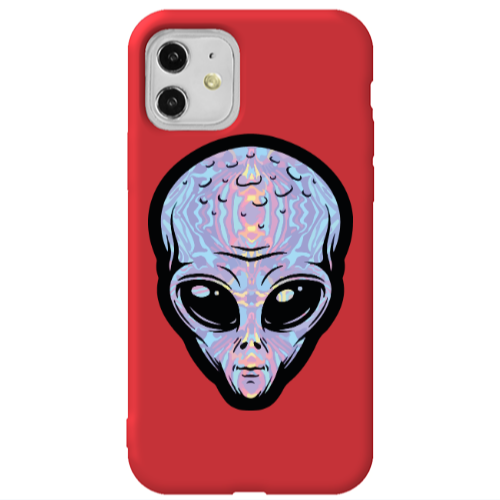 Apple iPhone 11  Alien Red Colored Silicone TPU Θήκη