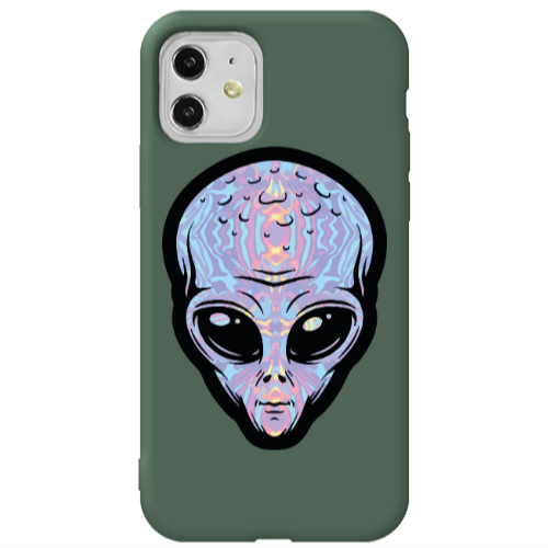 Apple iPhone 11  Alien Dark Green Colored Silicone TPU Θήκη