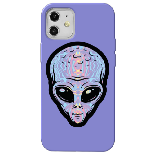 Apple iPhone 12 Alien Purple Colored Silicone TPU Θήκη