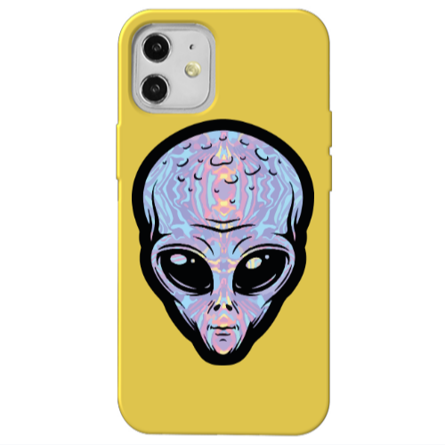 Apple iPhone 12 Alien Yellow Colored Silicone TPU Θήκη