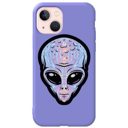 Apple iPhone 13 Alien Purple Colored Silicone TPU Θήκη