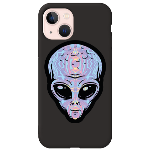 Apple iPhone 13 Alien Black Colored Silicone TPU Θήκη