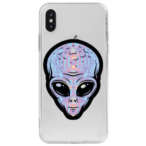 Apple iPhone X Alien Transparent Silicone TPU Θήκη