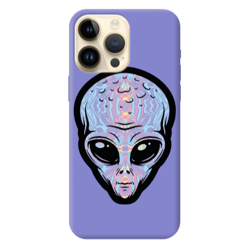 Apple iPhone 13 Pro Max Alien Purple Colored Silicone TPU Θήκη