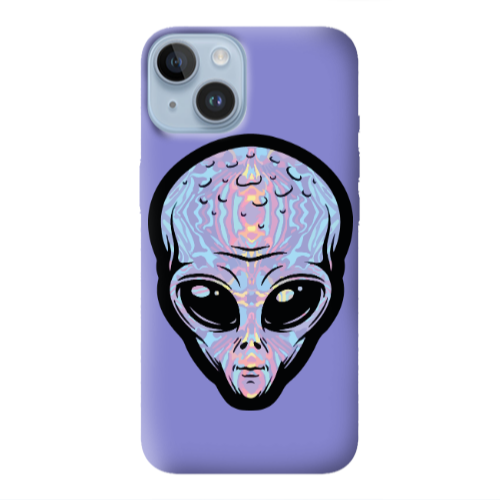 Apple iPhone 14  Alien Purple Colored Silicone TPU Θήκη