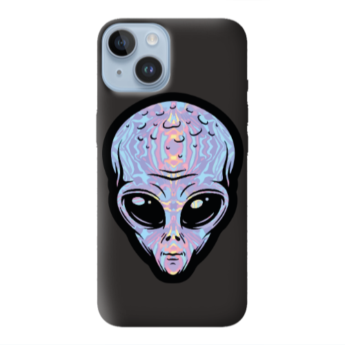 Apple iPhone 14  Alien Black Colored Silicone TPU Θήκη