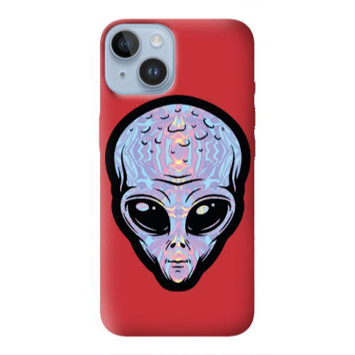 Apple iPhone 14 Plus Alien Red Colored Silicone TPU Θήκη