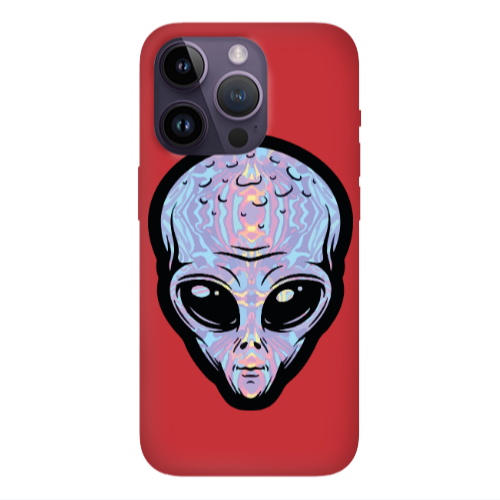 Apple iPhone 14 Pro  Alien Red Colored Silicone TPU Θήκη