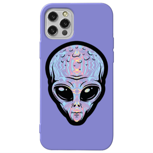 Apple iPhone 12 Pro Alien Purple Colored Silicone TPU Θήκη