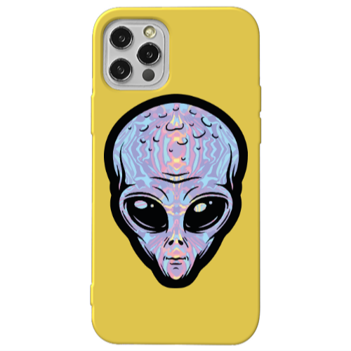 Apple iPhone 12 Pro Alien Yellow Colored Silicone TPU Θήκη