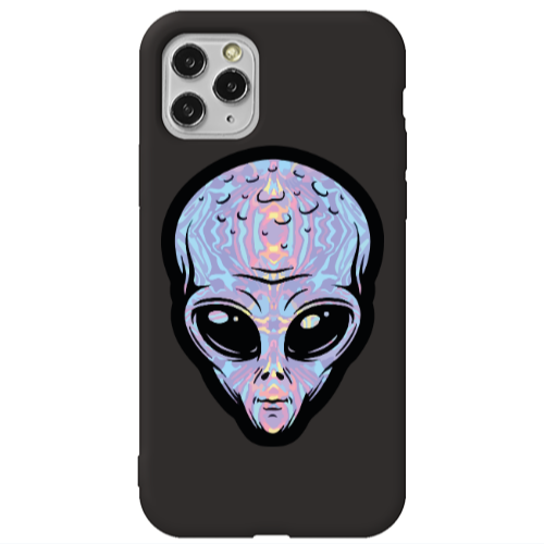 Apple iPhone 11 Pro Max Alien Black Colored Silicone TPU Θήκη