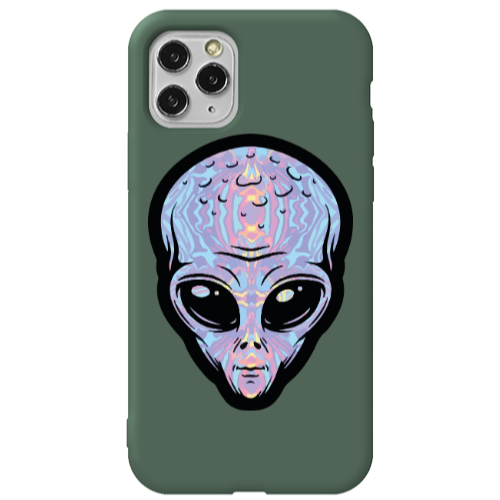 Apple iPhone 11 Pro Max Alien Dark Green Colored Silicone TPU Θήκη
