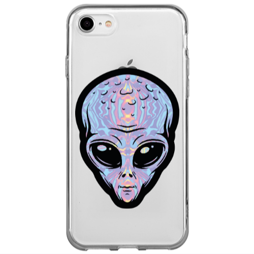 Apple iPhone 7 Alien Transparent Silicone TPU Θήκη
