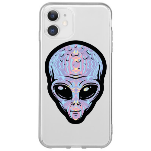 Apple iPhone 12 Mini Alien Transparent Silicone TPU Θήκη