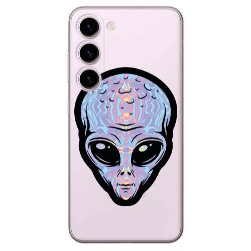 Samsung S23 Alien Transparent Silicone TPU Θήκη