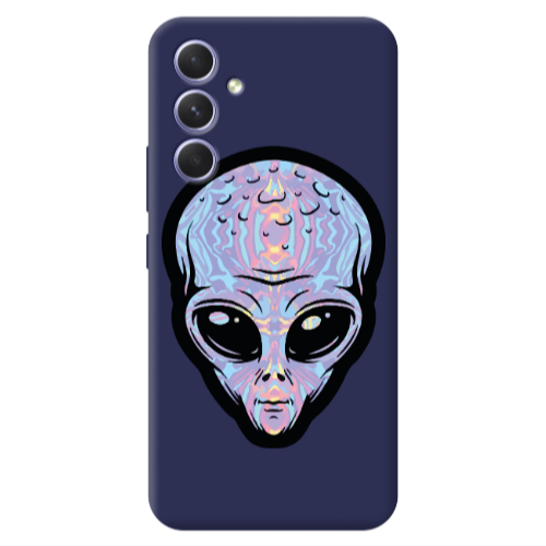 Samsung A54 Alien Dark blue Colored Silicone TPU Θήκη