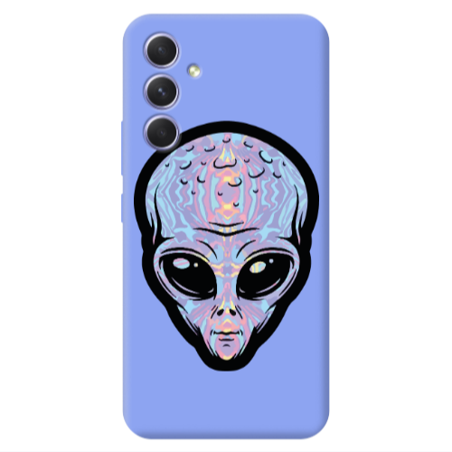Samsung A54 Alien Light Purple Colored Silicone TPU Θήκη