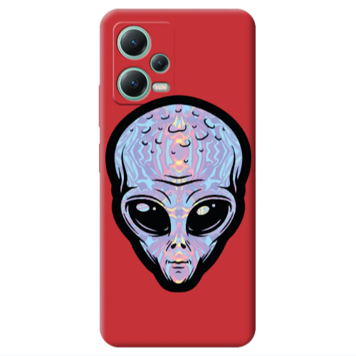 Xiaomi Redmi Note 12 Pro 5G Alien Red Colored Silicone TPU Θήκη