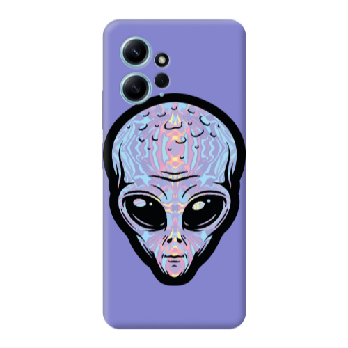 Xiaomi Redmi Note 12 4G Alien Purple Colored Silicone TPU Θήκη