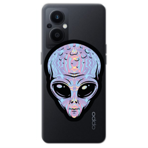 Oppo Reno 7 Lite Alien Transparent Silicone TPU Θήκη