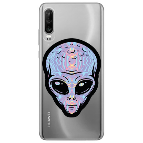 Huawei P30 Alien Transparent Silicone TPU Θήκη