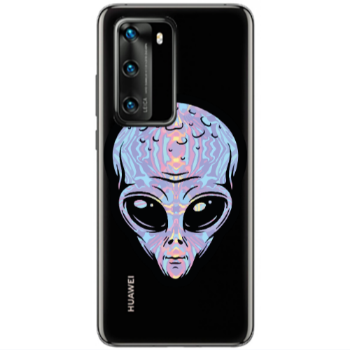 Huawei P40 Alien Transparent Silicone TPU Θήκη