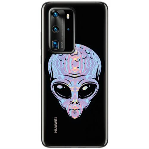 Huawei P40 Pro Alien Transparent Silicone TPU Θήκη