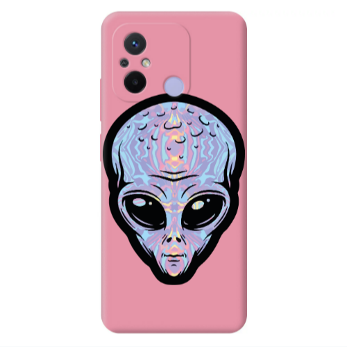 Xiaomi Redmi 12C Alien Pink Colored Silicone TPU Θήκη