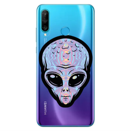 Huawei P30 Lite Alien Transparent Silicone TPU Θήκη