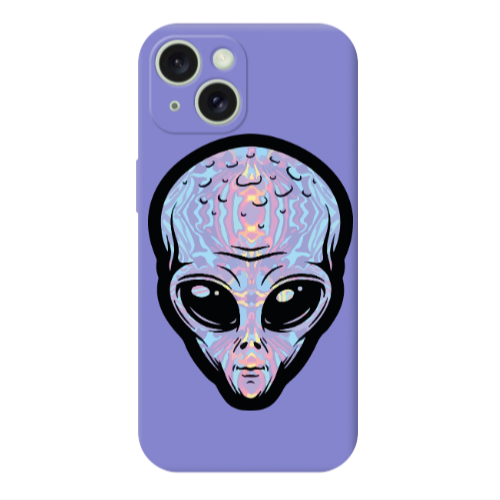 Apple iPhone 15 Plus Alien Purple Colored Silicone TPU Θήκη
